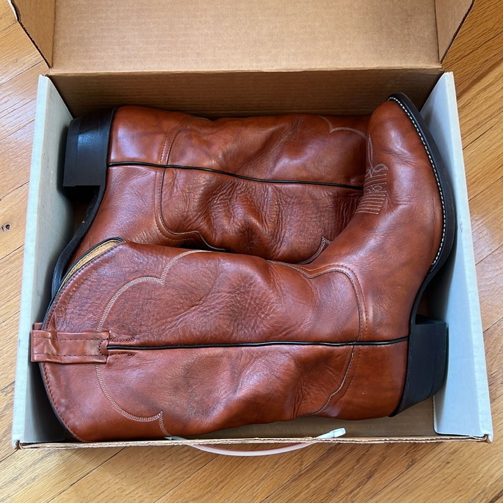 Men’s Dark Brown Marbled Deerlite Justin Boot Co - Picture 4 of 7